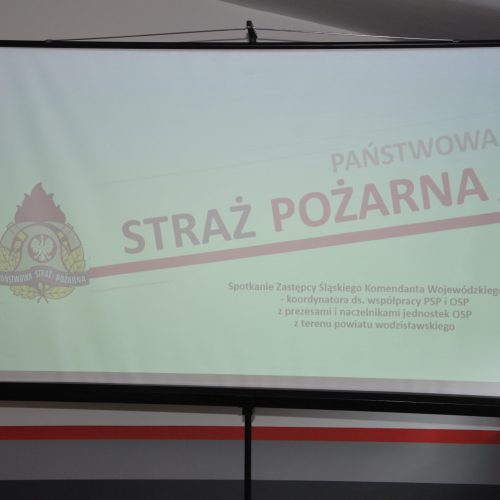 Spotkanie zastępcy śląskiego komendanta wojewódzkiego PSP z&nbsp;druhami OSP powiatu wodzisławskiego